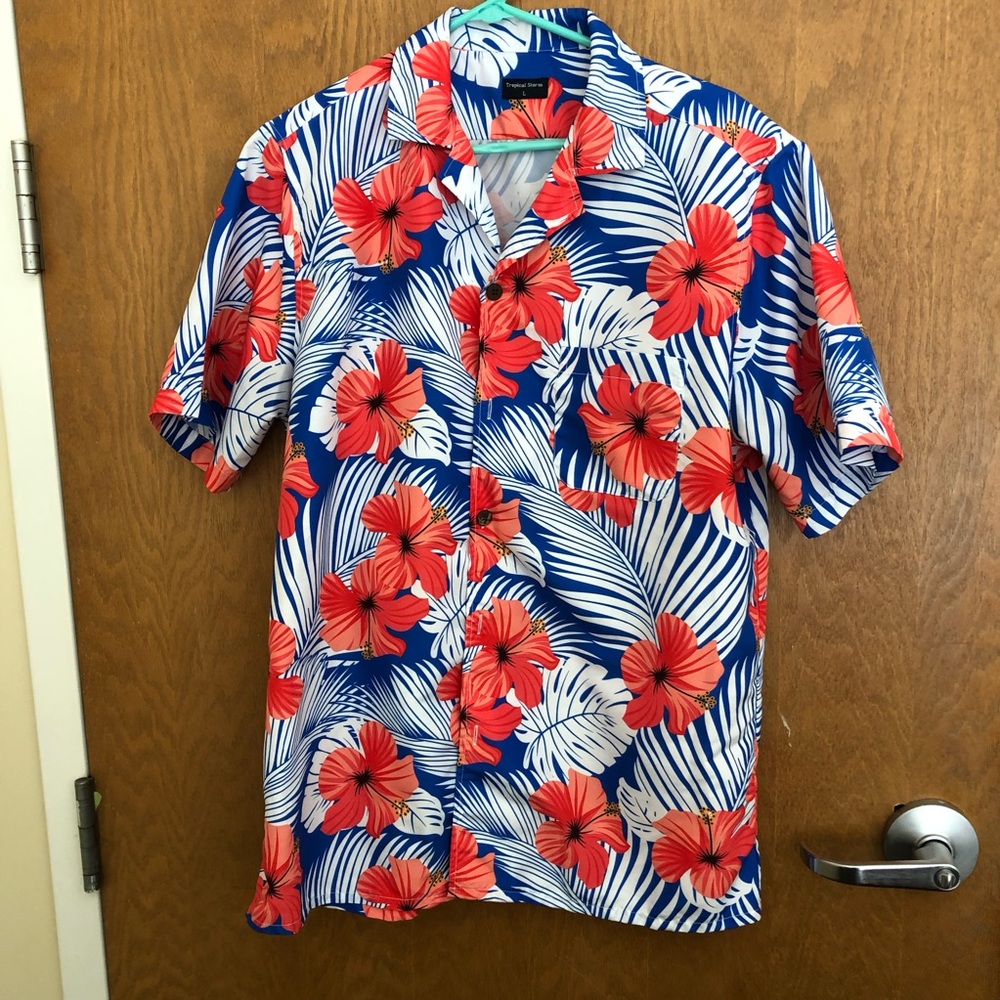 Tropical Floral Men's Casual Shirt
